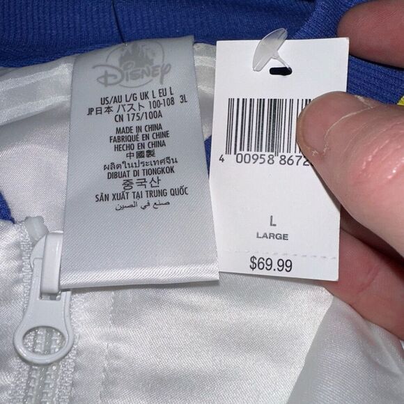 Disneyland Unisex Rainbow Ombre Graphic Bomber Jacket Large NWT - Picture 8 of 12